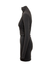 THE ATTICO - Abito a Maniche Lunghe con Collo Alto - Nero - LIDIASHOPPING® - Official Website