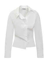 THE ATTICO - Camicia Aderente con Chiusura Asimmetrica - Bianco | Lidia Shopping ® | Official Website