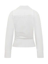 THE ATTICO - Camicia Aderente con Chiusura Asimmetrica - Bianco | Lidia Shopping ® | Official Website