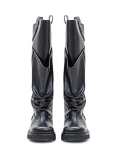 THE ATTICO - High Boots With Asymmetric Design - Black - LIDIASHOPPING® - Official Website
