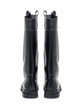 THE ATTICO - High Boots With Asymmetric Design - Black - LIDIASHOPPING® - Official Website
