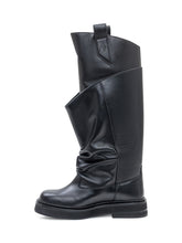 THE ATTICO - High Boots With Asymmetric Design - Black - LIDIASHOPPING® - Official Website