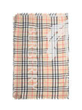 BURBERRY - Check Pattern Scarf With Logo - Beige - LIDIASHOPPING® - Official Website