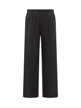 BURBERRY - Wide-Leg Pants with Logo Embroidery - Black - LIDIASHOPPING® - Official Website