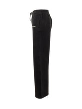BURBERRY - Wide-Leg Pants with Logo Embroidery - Black - LIDIASHOPPING® - Official Website