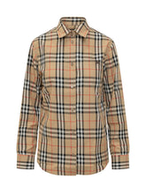 BURBERRY - Emma Check Shirt - Brown | Lidia Shopping ® | Official Website