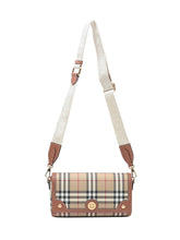 BURBERRY - Borsa a Spalla con Motivo Check - Marrone | Lidia Shopping | Official Website