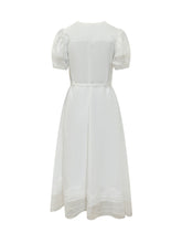 BOSS - Belted Midi Dress with Embroidery - White - LIDIASHOPPING® - Official Website