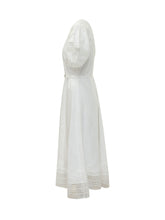 BOSS - Belted Midi Dress with Embroidery - White - LIDIASHOPPING® - Official Website