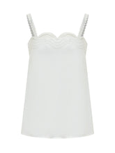 BOSS - Top with Straps and Lace Trim - White - LIDIASHOPPING® - Official Website
