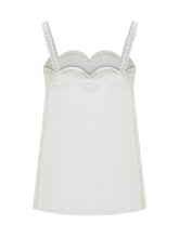 BOSS - Top with Straps and Lace Trim - White - LIDIASHOPPING® - Official Website