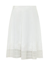 BOSS - Skirt with Embroidered Hem - White - LIDIASHOPPING® - Official Website