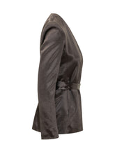 BOSS - Jia Jacket with Belt and V Neck - Brown - LIDIASHOPPING® - Official Website