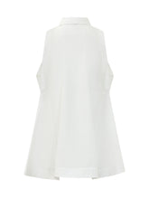 BOSS - Becola Sleeveless Top with Collar and Buttons - White - LIDIASHOPPING® - Official Website