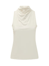 BOSS - Ecary Sleeveless Top with Draped Neck - White - LIDIASHOPPING® - Official Website