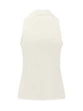 BOSS - Ecary Sleeveless Top with Draped Neck - White - LIDIASHOPPING® - Official Website