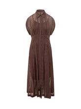 BOSS - Davinata Sleeveless Long Dress with Collar - Brown - LIDIASHOPPING® - Official Website