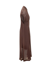 BOSS - Davinata Sleeveless Long Dress with Collar - Brown - LIDIASHOPPING® - Official Website