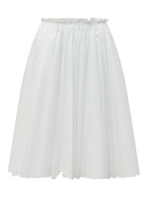 AMI ALEXANDRE MATTIUSSI - Gonna Midi a Corolle con Vita Arricciata - Bianco | Lidia Shopping | Official Website