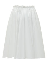 AMI ALEXANDRE MATTIUSSI - Gonna Midi a Corolle con Vita Arricciata - Bianco | Lidia Shopping | Official Website
