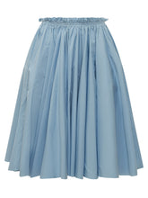 AMI ALEXANDRE MATTIUSSI - Gonna Midi a Corolle con Vita Arricciata - Blu - LIDIASHOPPING® - Official Website