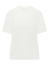 AMI ALEXANDRE MATTIUSSI - T-shirt Girocollo Maniche Corte con Logo - Bianco - LIDIASHOPPING® - Official Website