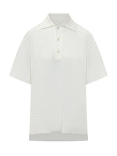 AMI ALEXANDRE MATTIUSSI - Short Sleeve Polo Shirt with Collar - White - LIDIASHOPPING® - Official Website