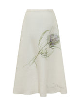 ALBERTA FERRETTI - Midi Skirt with Floral Print - Beige - LIDIASHOPPING® - Official Website