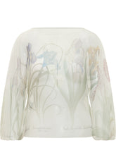 ALBERTA FERRETTI - Organza Shirt with Floral Print - Multicolor - LIDIASHOPPING® - Official Website