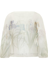 ALBERTA FERRETTI - Organza Shirt with Floral Print - Multicolor - LIDIASHOPPING® - Official Website