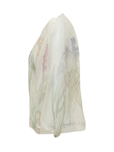 ALBERTA FERRETTI - Organza Shirt with Floral Print - Multicolor - LIDIASHOPPING® - Official Website