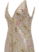 ALBERTA FERRETTI - Abito Lungo con Paillettes e Scollo a V - Multicolore | Lidia Shopping | Official Website