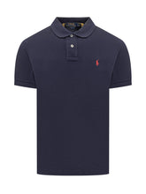 POLO RALPH LAUREN - Slim Fit Short Sleeve Polo - Blue - LIDIASHOPPING® - Official Website