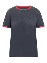 MONCLER - T-shirt a Maniche Corte con Taschino - Blu | Lidia Shopping | Official Website