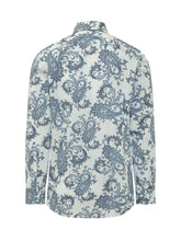 ETRO - Paisley Shirt With Embroidered Logo - White - LIDIASHOPPING® - Official Website