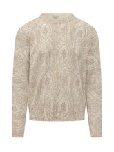ETRO - Crew Neck Knit with Paisley Pattern - Beige - LIDIASHOPPING® - Official Website