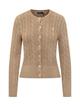 POLO RALPH LAUREN - Cardigan a Treccia con Bottoni - Marrone | Lidia Shopping ® | Official Website