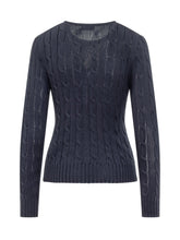 POLO RALPH LAUREN - Julianna Cable Knit Sweater - Blue - LIDIASHOPPING® - Official Website