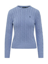 POLO RALPH LAUREN - Julianna Cable Knit Sweater - Blue - LIDIASHOPPING® - Official Website