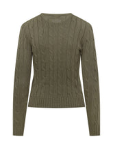 POLO RALPH LAUREN - Cable Knit Crewneck Sweater - Green - LIDIASHOPPING® - Official Website