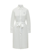 POLO RALPH LAUREN - Abito Camicia con Cintura - Bianco - LIDIASHOPPING® - Official Website