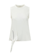 J.W. ANDERSON - Sleeveless Top with Side Knot - White | Lidia Shopping ® | Official Website