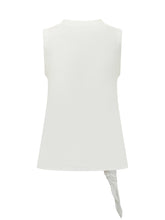 J.W. ANDERSON - Top Smanicato con Nodo Laterale - Bianco | Lidia Shopping ® | Official Website