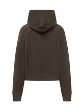 J.W. ANDERSON - Felpa Curved Hem con Cappuccio - Marrone - LIDIASHOPPING® - Official Website