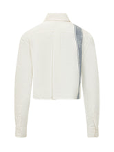 J.W. ANDERSON - Cropped Shirt with Collar and Side Band - White - LIDIASHOPPING® - Official Website