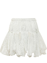 J.W. ANDERSON - Mini Skirt with Lace and Belt - White - LIDIASHOPPING® - Official Website