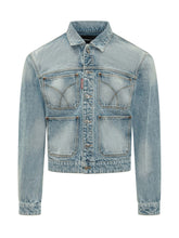 DSQUARED2 - Denim Jacket with Four Pockets and Buttons - Blue - LIDIASHOPPING® - Official Website