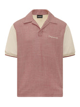 DSQUARED2 - Pied de Poule Polo with Revere Collar - Red - LIDIASHOPPING® - Official Website