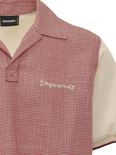 DSQUARED2 - Pied de Poule Polo with Revere Collar - Red - LIDIASHOPPING® - Official Website