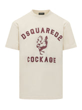 DSQUARED2 - T-shirt Fit Regolare con Stampa Grafica - Beige - LIDIASHOPPING® - Official Website